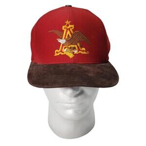 Vintage Anheuser-Busch Collectors Edition Hat Cap Red Brown Rim 2437 Of 10,000